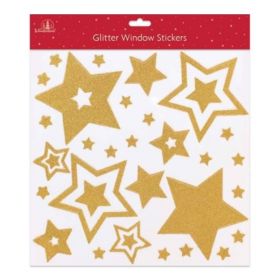 Christmas Glitter Window Star Decorations