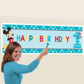 Mickey Mouse Fun To Be One Personalised Giant Banner Kit