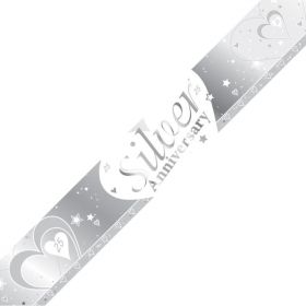 Silver 25th Anniversary Foil Banner