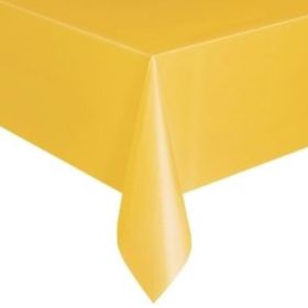 Sunflower Yellow Plastic Tablecover 1.37m x 2.74m