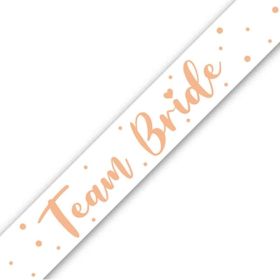 Rose Gold Team Bride Foil Banner 2.7m