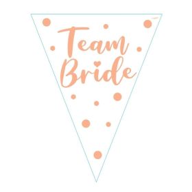 Rose Gold Team Bride Flag Banner 3.9m