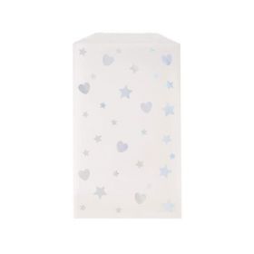 Iridescent Hearts and Stars Treat Bags, pk8