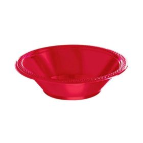 20 Apple Red Plastic Party Bowls