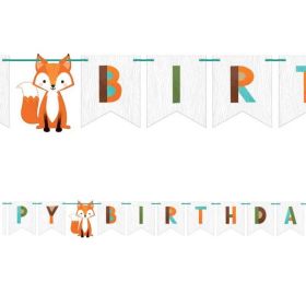 Wild Woodland Animals Shaped Ribbon Banner