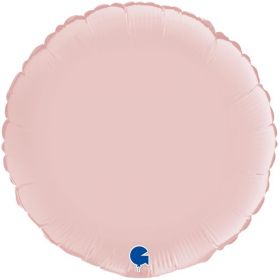 Satin Pastel Pink Luxury Round Foil Balloon 18"