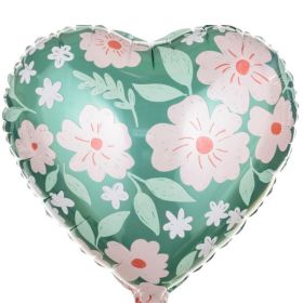 Heart Flower Foil Balloon 18"