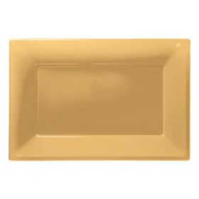 Gold Plastic Serving Trays