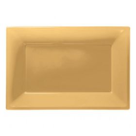 Gold Plastic Serving Trays