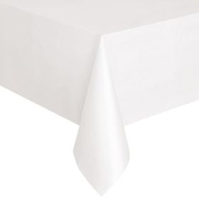 White Plastic Tablecover 1.37m x 2.74m