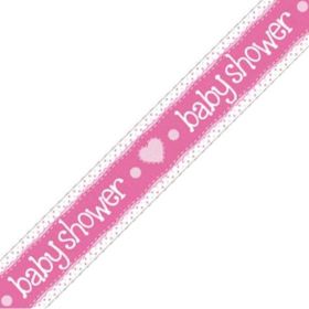 Baby Shower Pink Banner 2.75m