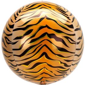 Animalz Tiger Print Orbz Foil Balloon 16"