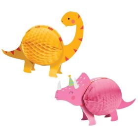 Dino Party Girl Honeycomb Centrepiece Set