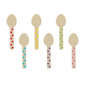 Rainbow Mini Wooden Spoons, pk12