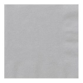 Silver 2ply Luncheon Napkins, pk20
