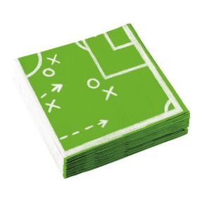 Fooball Party Napkins 33cm x 33cm, pk20