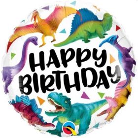 Happy Birthday Dinosaurs Foil Balloon 18"