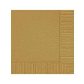20 Gold Beverage Napkins