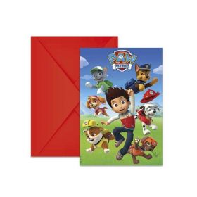 Paw Patrol Party Invitations, pk6