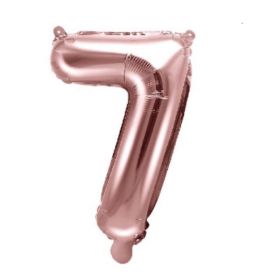 Rose Gold Number 7 Air Fill Foil Balloon 14"