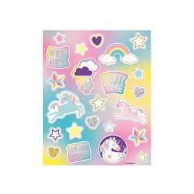 Unicorn Party Sticker Sheets, pk4