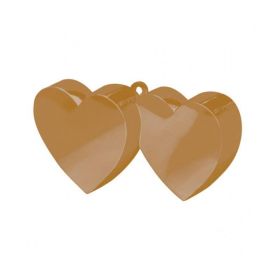 Gold Double Heart Balloon Weight