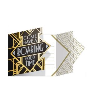 Roaring 20's Party Invitations, pk8