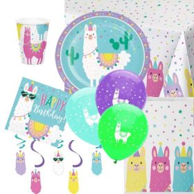 Llama Pastel Party Ultimate Party Pack for 8