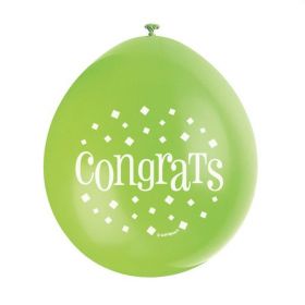 Congratulations Latex Balloon 9", pk10