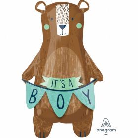 Bear-ly Wait Baby Shower SuperShape Foil Balloon 34''