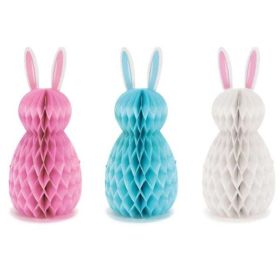 Easter Paper Bunny Decoration 30cm, One Supplied, Assorted Colour