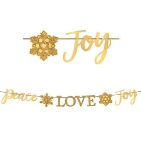 Peace, Love, Joy Glitter Banner 3.65m