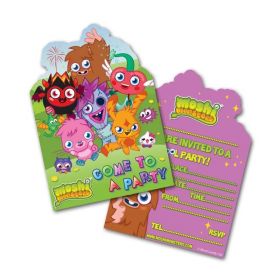 6 Moshi Monsters Party Invitations