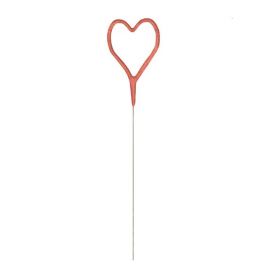 Glitz Rose Gold Heart Sparkler 7", pk8