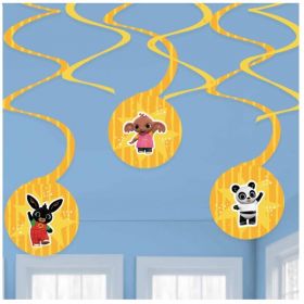 6 Bing Party Swirl Decorations