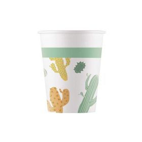 Cacti Party Cups 200ml, pk8