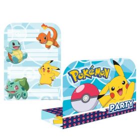 Pokemon Party Invitation with Envelope, Single