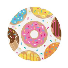 Donut Time Party Plates 23cm, pk8