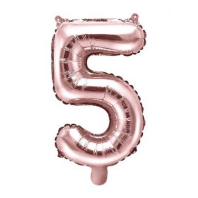 Rose Gold Number 5 Air Fill Foil Balloon 14"
