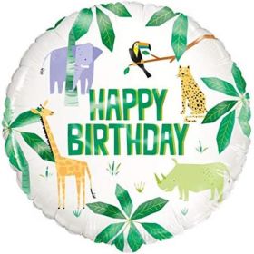 Animal Safari Party Foil Balloon 18"