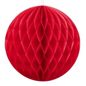 Red Paper Honeycomb Ball 30cm
