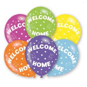 Welcome Home Latex Balloons 11", pk6