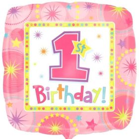 One-Derful 1st Birthday Girl Foil Balloon 18"
