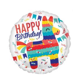 Llama Pinata Party Standard Foil Balloon 18"