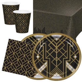 Roaring 20's Party Tableware Pack for 16