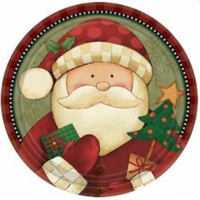 Cozy Santa Christmas Party Plates