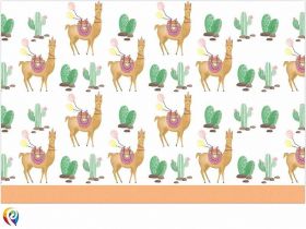 Llama Party Tablecover 1.2m x 1.8m