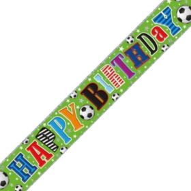 Soccer Birthday Foil Banner 2.5m