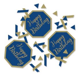 Navy & Gold Geode Party Happy Birthday Confetti 14g