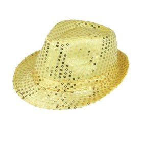 Gold Sequin Gangster Hat